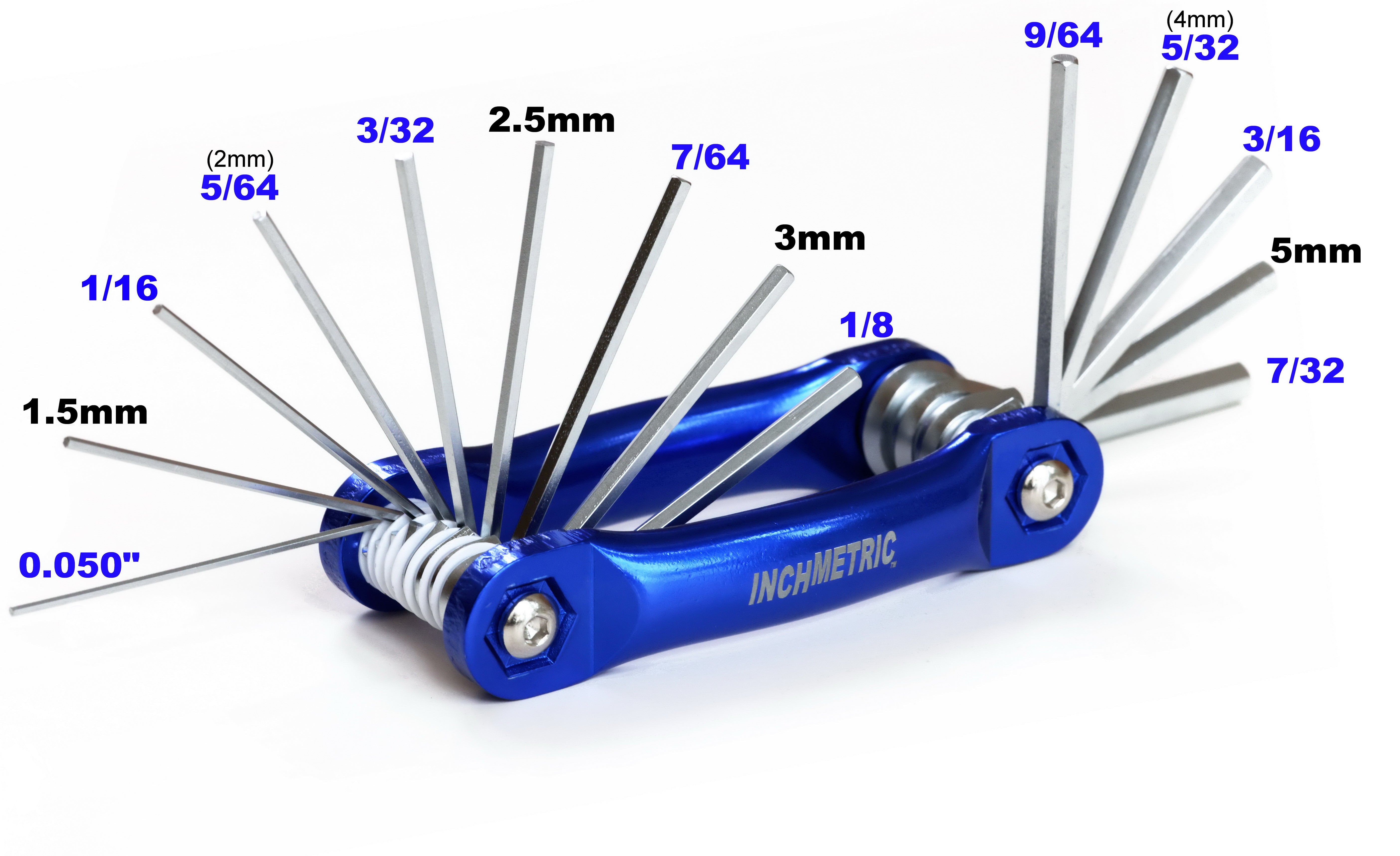 InchMetric® Hybrid® 14-Piece Hex Key Folding Set
